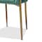 Baxton Studio Ballard Glam and Luxe Green Velvet Upholstered and Gold Finished Metal Dining Chair 192-11779-ZORO - alternate 8